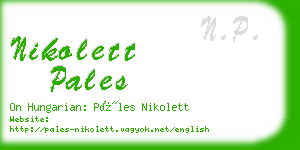 nikolett pales business card